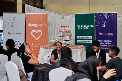 Participants talking between sessions